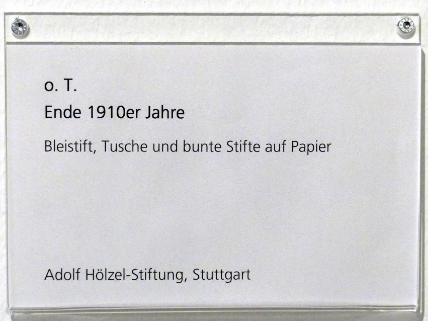 Adolf Hölzel (1880–1933), o. T., Schweinfurt, Museum Georg Schäfer, Ausstellung Adolf Hölzel vom 03.02.-01.05.2019, Saal 4, um 1915–1920, Bild 3/3