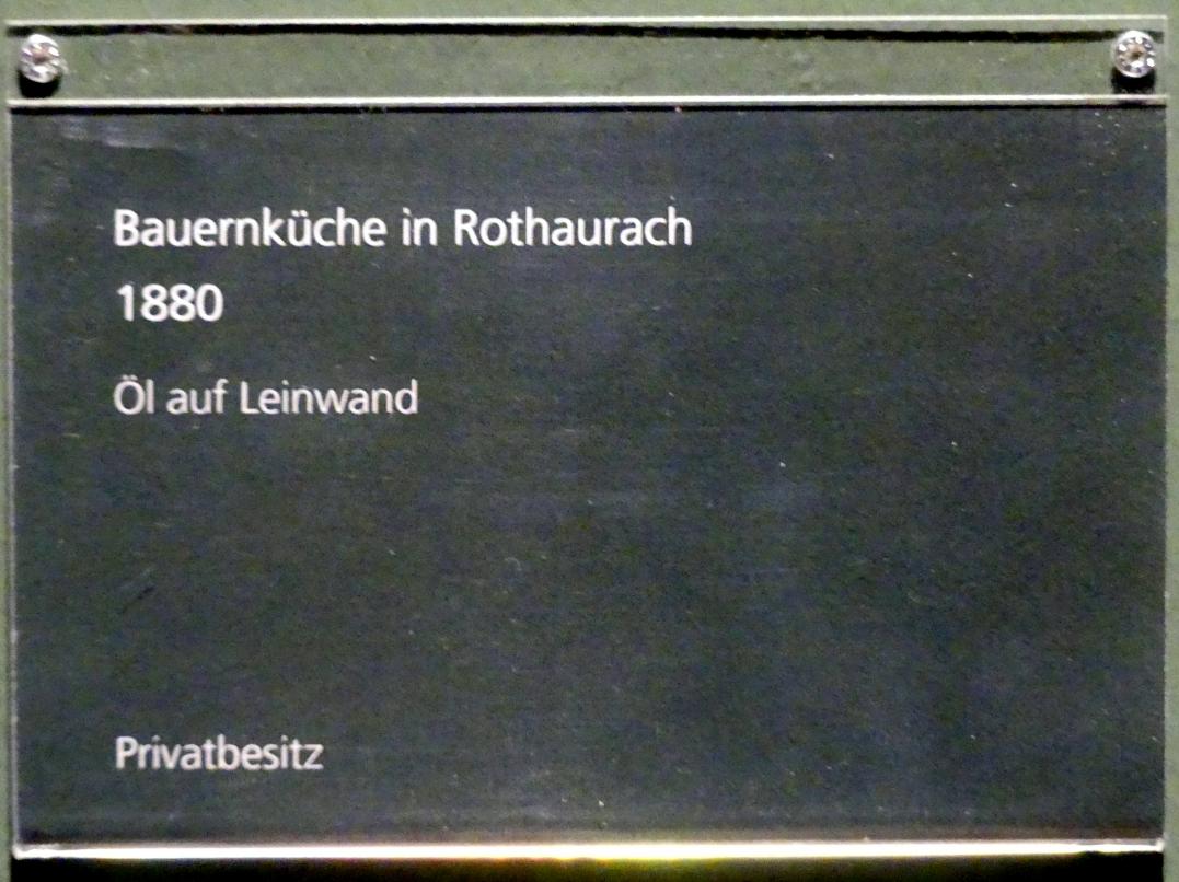 Adolf Hölzel (1880–1933), Bauernküche in Rothaurach, Schweinfurt, Museum Georg Schäfer, Ausstellung Adolf Hölzel vom 03.02.-01.05.2019, Saal 5, 1880, Bild 2/2