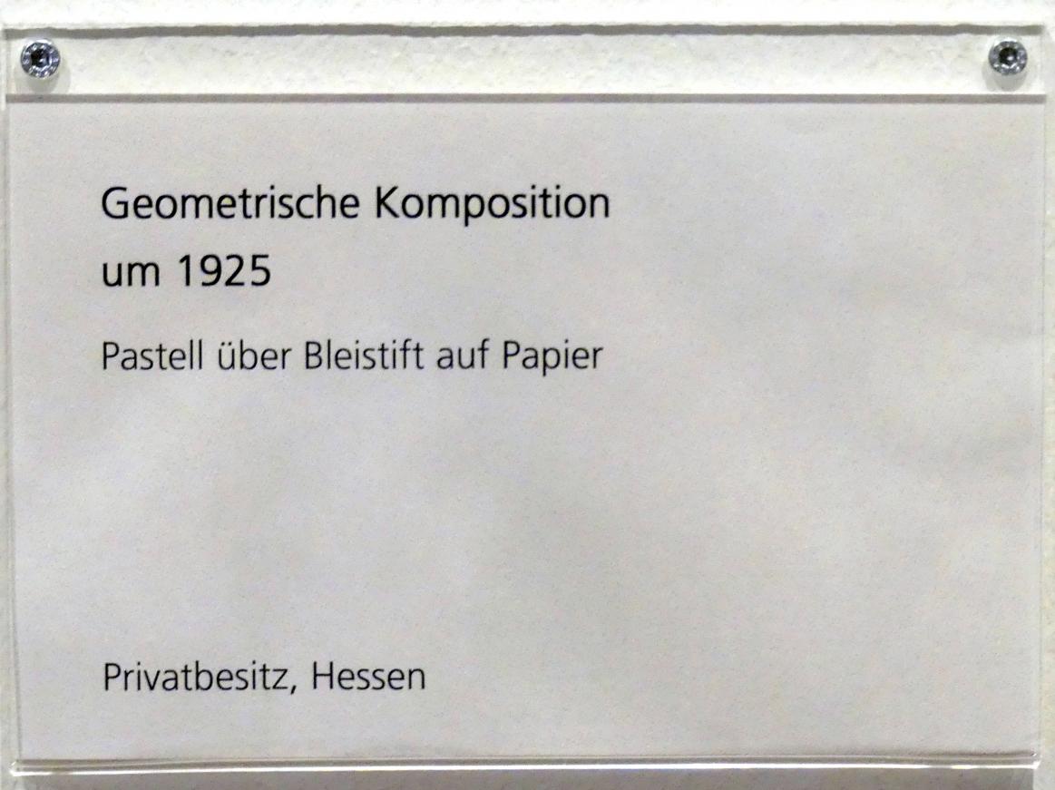 Adolf Hölzel (1880–1933), Geometrische Komposition, Schweinfurt, Museum Georg Schäfer, Ausstellung Adolf Hölzel vom 03.02.-01.05.2019, Saal 10, um 1925, Bild 2/2