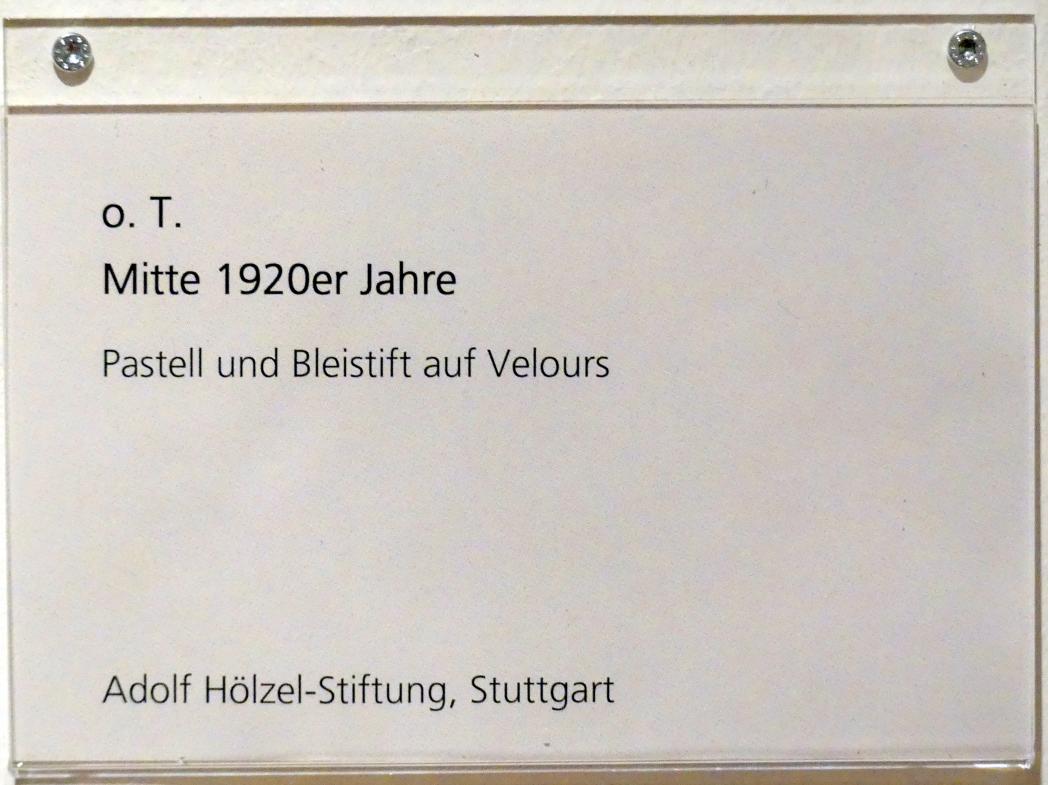 Adolf Hölzel (1880–1933), o. T., Schweinfurt, Museum Georg Schäfer, Ausstellung Adolf Hölzel vom 03.02.-01.05.2019, Saal 12, um 1925, Bild 3/3