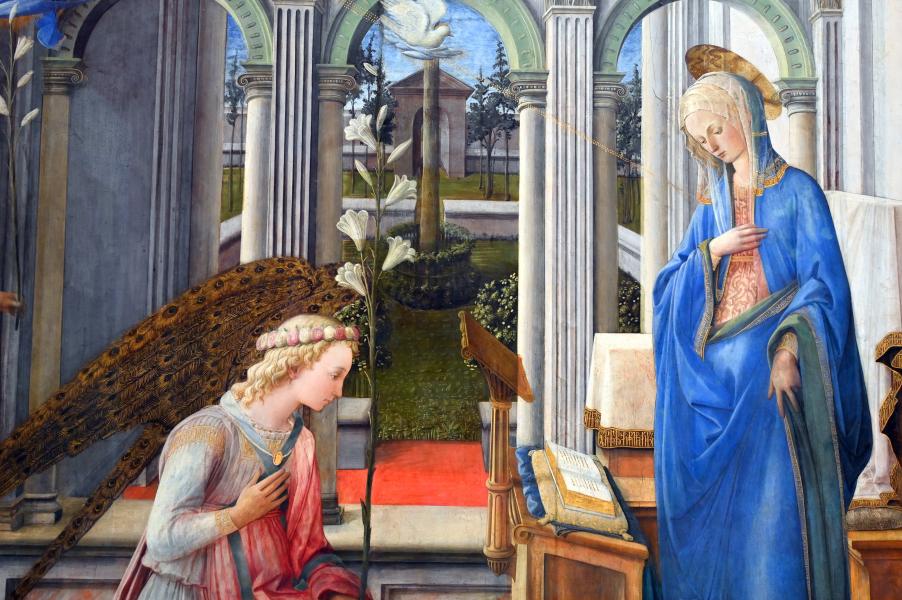 Fra Filippo Lippi (1426–1462), Verkündigung Mariae, München, Alte Pinakothek, Obergeschoss Saal IV, um 1443–1445, Bild 3/3