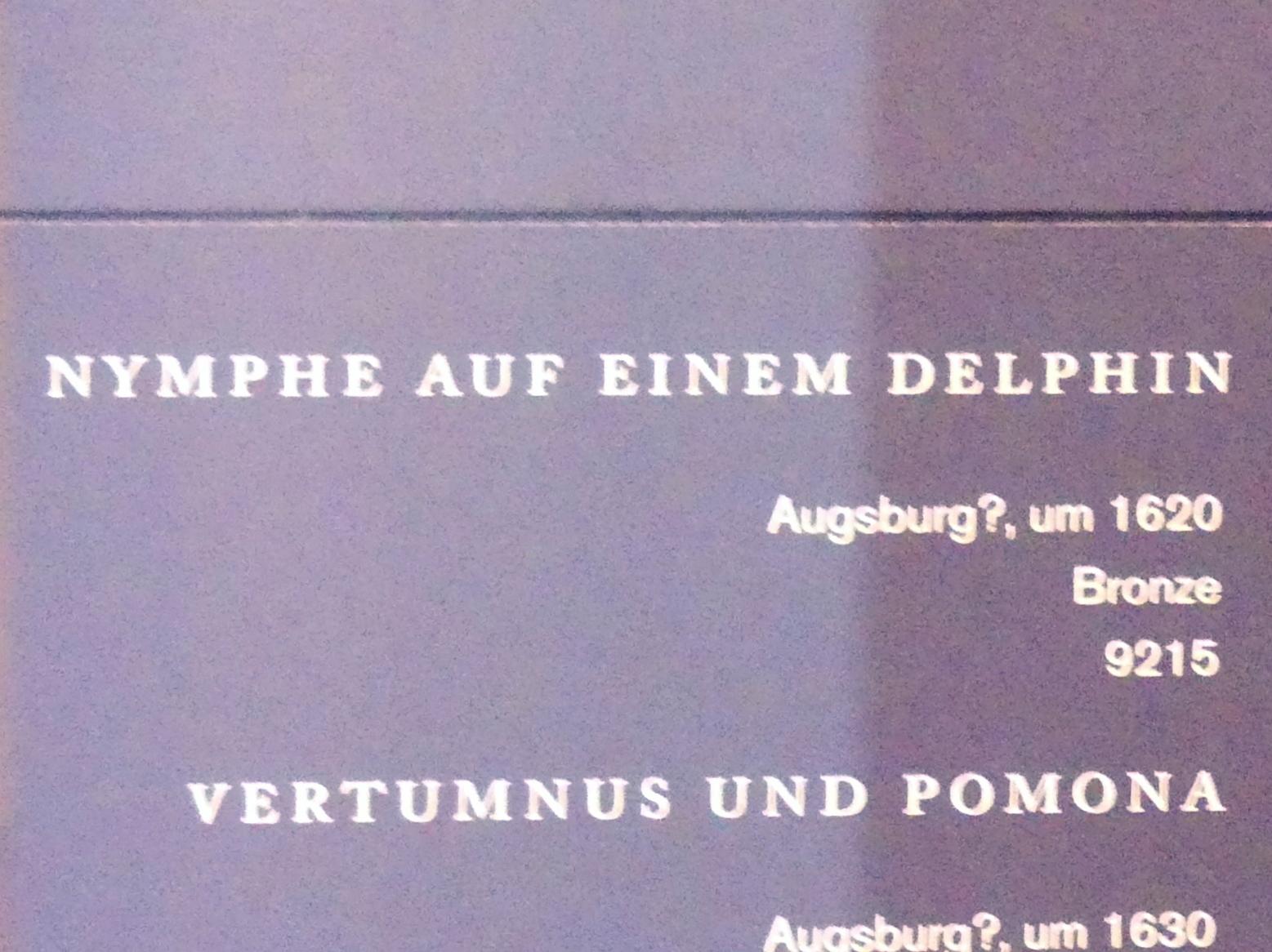 Hymphe auf einem Delphin, Augsburg, Maximilianmuseum, Augsburg, Kunstzentrum Europas, um 1620, Bild 3/3