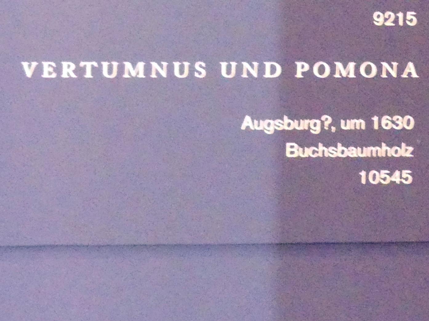Vertumnus und Pomona, Augsburg, Maximilianmuseum, Augsburg, Kunstzentrum Europas, um 1630, Bild 3/3