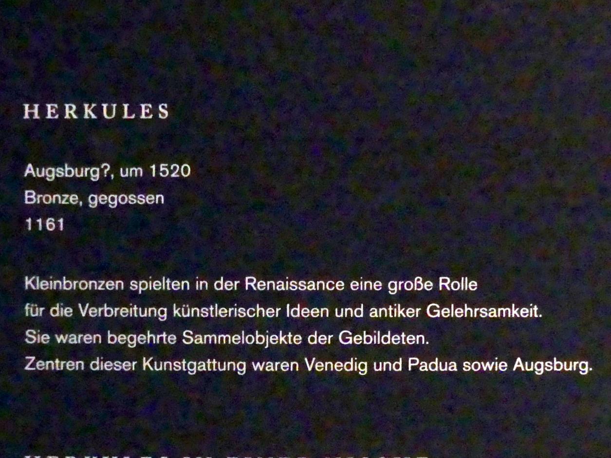 Herkules, Augsburg, Maximilian Museum, Kunstkammer, um 1520, Bild 2/2