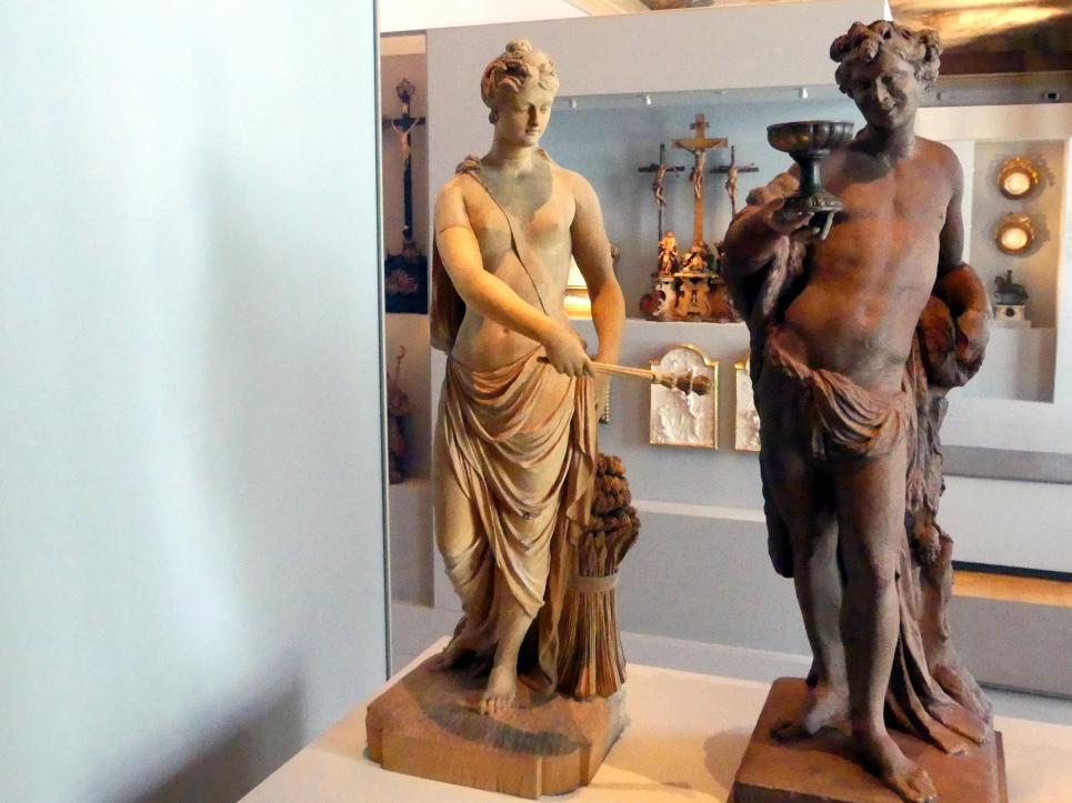 Roman Anton Boos (1767–1790), Vier Modelle zu Götterstatuen, München, Schloss Nymphenburg, jetzt Augsburg, Maximilianmuseum, Sammlung Röhrer, 1777–1782, Bild 2/6