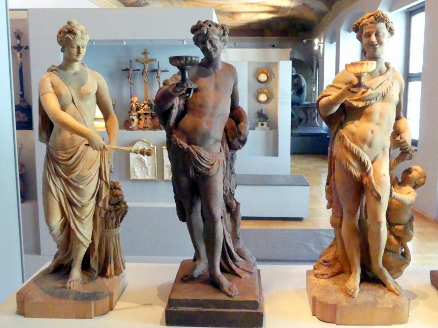 Roman Anton Boos (1767–1790), Vier Modelle zu Götterstatuen, München, Schloss Nymphenburg, jetzt Augsburg, Maximilianmuseum, Sammlung Röhrer, 1777–1782, Bild 3/6