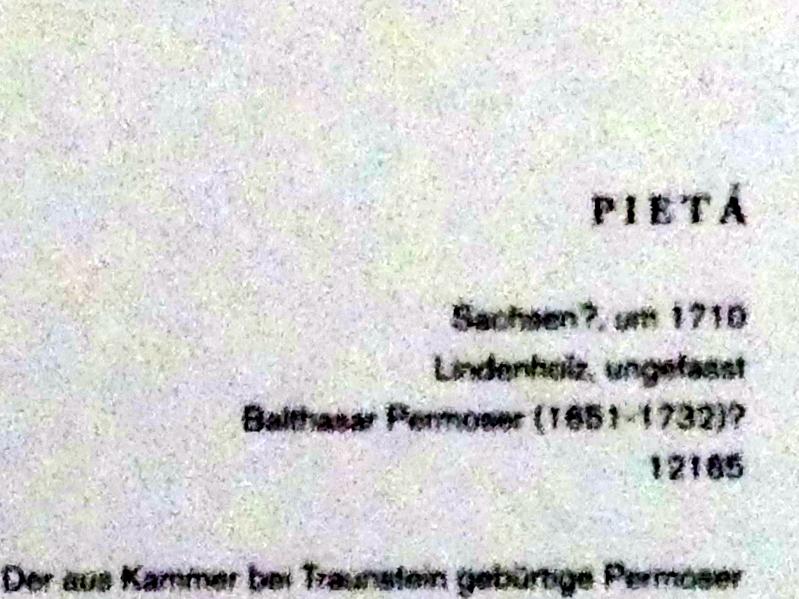 Balthasar Permoser (1676–1728), Pietá, Augsburg, Maximilianmuseum, Sammlung Röhrer, um 1710, Bild 2/2