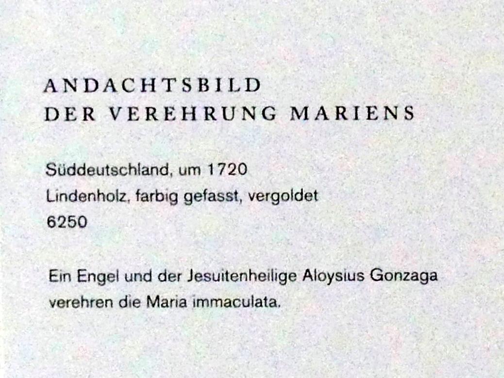 Andachtsbild der Verehrung Mariens, Augsburg, Maximilianmuseum, Sammlung Röhrer, um 1720, Bild 2/2
