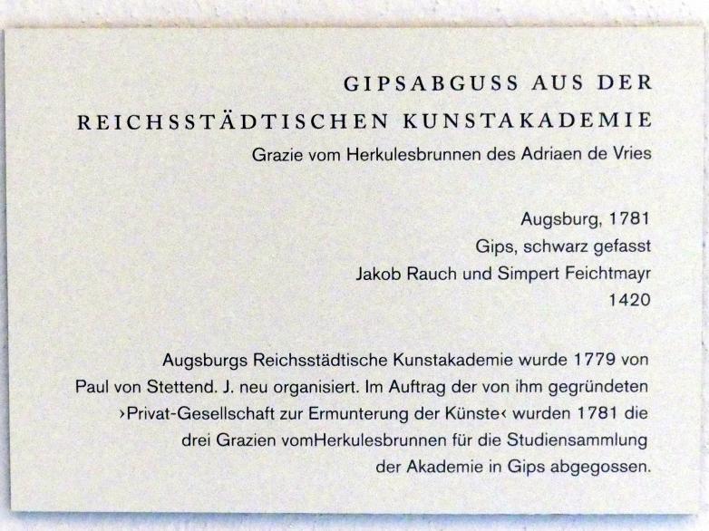 Gipsabguss aus der Reichsstädtischen Kunstakademie, Augsburg, Maximilian Museum, Kunstakademie Augsburg, 1781, Bild 3/3