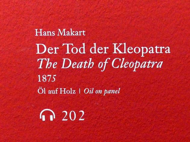 Hans Makart (1868–1883), Der Tod der Kleopatra, Wien, Albertina, Ausstellung "Die fürstliche Sammlung Liechtenstein" vom 16.02.-10.06.2019, 1875, Bild 2/3