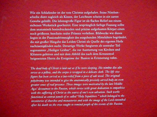 Grabchristus, Wien, Albertina, Ausstellung "Die fürstliche Sammlung Liechtenstein" vom 16.02.-10.06.2019, um 1350–1360, Bild 4/4