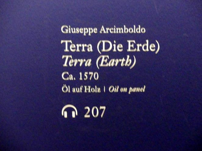 Giuseppe Arcimboldo (1557–1593), Terra (Die Erde), Wien, Albertina, Ausstellung "Die fürstliche Sammlung Liechtenstein" vom 16.02.-10.06.2019, um 1570, Bild 2/3