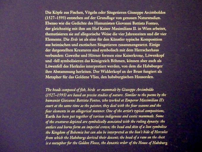 Giuseppe Arcimboldo (1557–1593), Terra (Die Erde), Wien, Albertina, Ausstellung "Die fürstliche Sammlung Liechtenstein" vom 16.02.-10.06.2019, um 1570, Bild 3/3