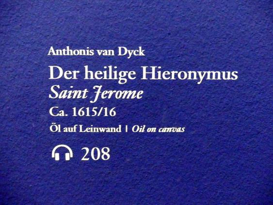Anthonis (Anton) van Dyck (1614–1641), Der heilige Hieronymus, Wien, Albertina, Ausstellung "Die fürstliche Sammlung Liechtenstein" vom 16.02.-10.06.2019, um 1615–1616, Bild 2/3