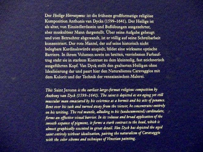 Anthonis (Anton) van Dyck (1614–1641), Der heilige Hieronymus, Wien, Albertina, Ausstellung "Die fürstliche Sammlung Liechtenstein" vom 16.02.-10.06.2019, um 1615–1616, Bild 3/3