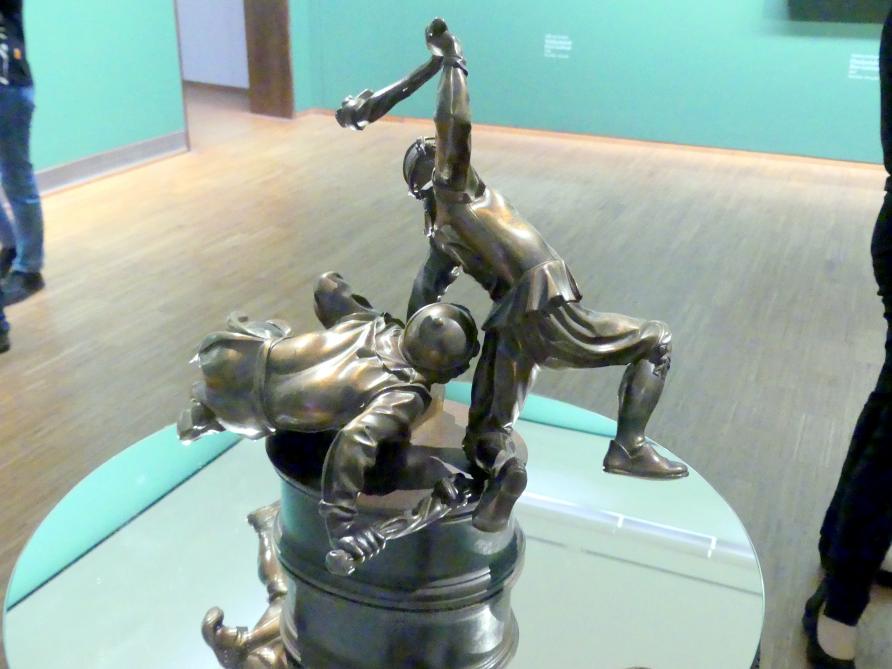 Giovanni Francesco Susini (1600–1637), Die Saccomazzonespieler, Wien, Albertina, Ausstellung "Die fürstliche Sammlung Liechtenstein" vom 16.02.-10.06.2019, um 1625–1650, Bild 3/4