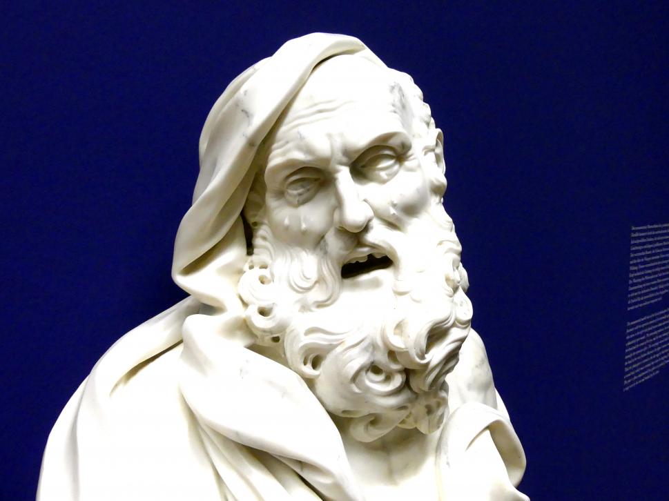 Giovanni Toschini (1716), Büste des Heraklit, Wien, Albertina, Ausstellung "Die fürstliche Sammlung Liechtenstein" vom 16.02.-10.06.2019, 1. Drittel 18. Jhd., Bild 4/6