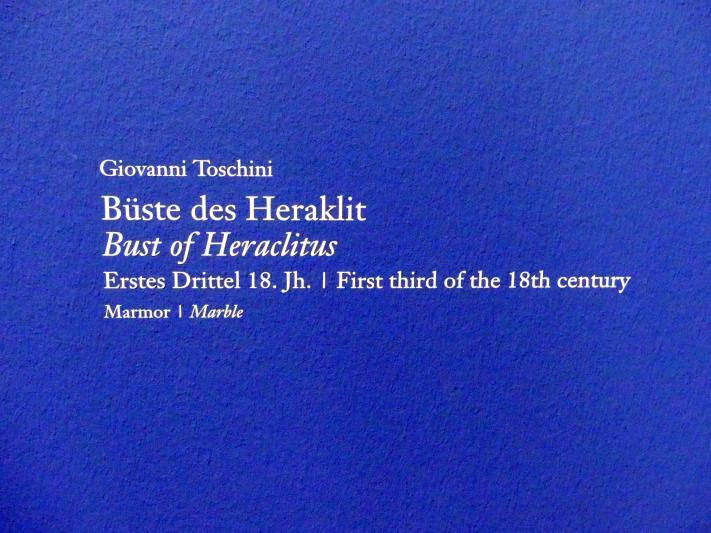 Giovanni Toschini (1716), Büste des Heraklit, Wien, Albertina, Ausstellung "Die fürstliche Sammlung Liechtenstein" vom 16.02.-10.06.2019, 1. Drittel 18. Jhd., Bild 5/6