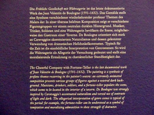 Valentin de Boulogne (1614–1631), Fröhliche Gesellschaft mit Wahrsagerin, Wien, Albertina, Ausstellung "Die fürstliche Sammlung Liechtenstein" vom 16.02.-10.06.2019, 1631, Bild 3/3