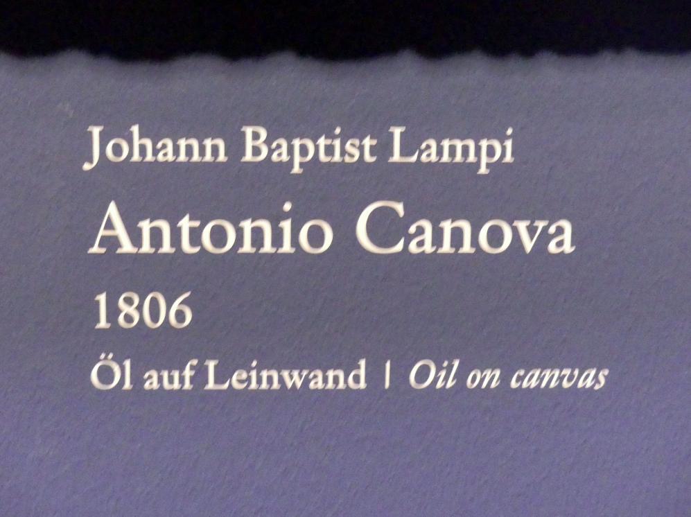 Johann Baptist Lampi der Ältere (1780–1809), Antonio Canova, Wien, Albertina, Ausstellung "Die fürstliche Sammlung Liechtenstein" vom 16.02.-10.06.2019, 1806, Bild 2/2