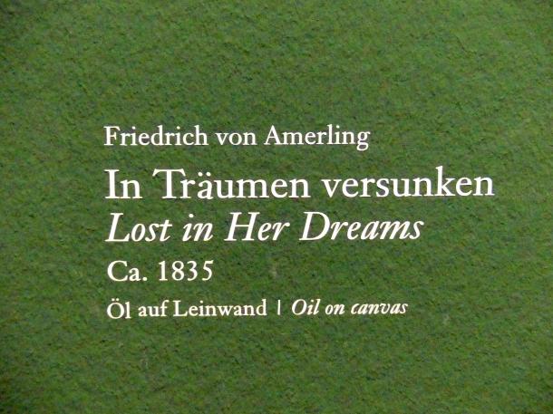 Friedrich von Amerling (1832–1843), In Träumen versunken, Wien, Albertina, Ausstellung "Die fürstliche Sammlung Liechtenstein" vom 16.02.-10.06.2019, um 1835, Bild 2/3
