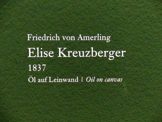 Friedrich von Amerling (1832–1843), Elise Kreuzberger, Wien, Albertina, Ausstellung "Die fürstliche Sammlung Liechtenstein" vom 16.02.-10.06.2019, 1837, Bild 2/3