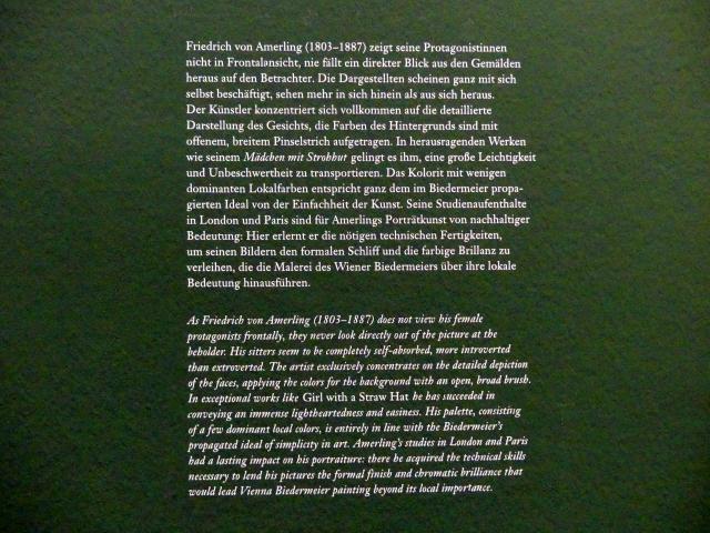Friedrich von Amerling (1832–1843), Elise Kreuzberger, Wien, Albertina, Ausstellung "Die fürstliche Sammlung Liechtenstein" vom 16.02.-10.06.2019, 1837, Bild 3/3