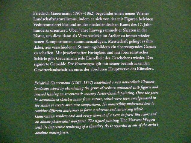 Friedrich Gauermann (1828–1848), Die Ankunft des Eilwagens beim Wirtshaus auf dem Brenner, Wien, Albertina, Ausstellung "Die fürstliche Sammlung Liechtenstein" vom 16.02.-10.06.2019, 1848, Bild 3/3