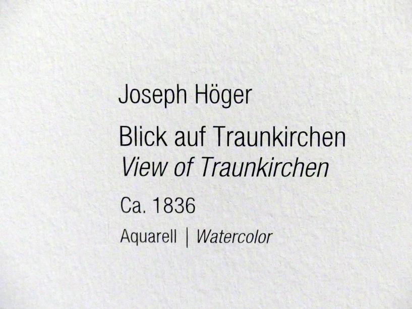 Joseph Höger (1836–1846), Blick auf Traunkirchen, Wien, Albertina, Ausstellung "Rudolf von Alt und seine Zeit" vom 16.02.-10.06.2019, Von der Stadt aufs Land, um 1836, Bild 2/2