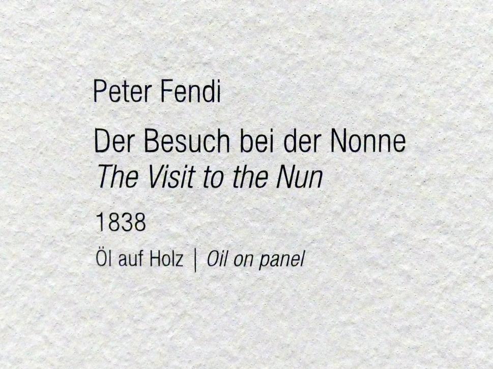 Peter Fendi (1831–1842), Der Besuch bei der Nonne, Wien, Albertina, Ausstellung "Rudolf von Alt und seine Zeit" vom 16.02.-10.06.2019, Die neue Intimität, 1838, Bild 2/2