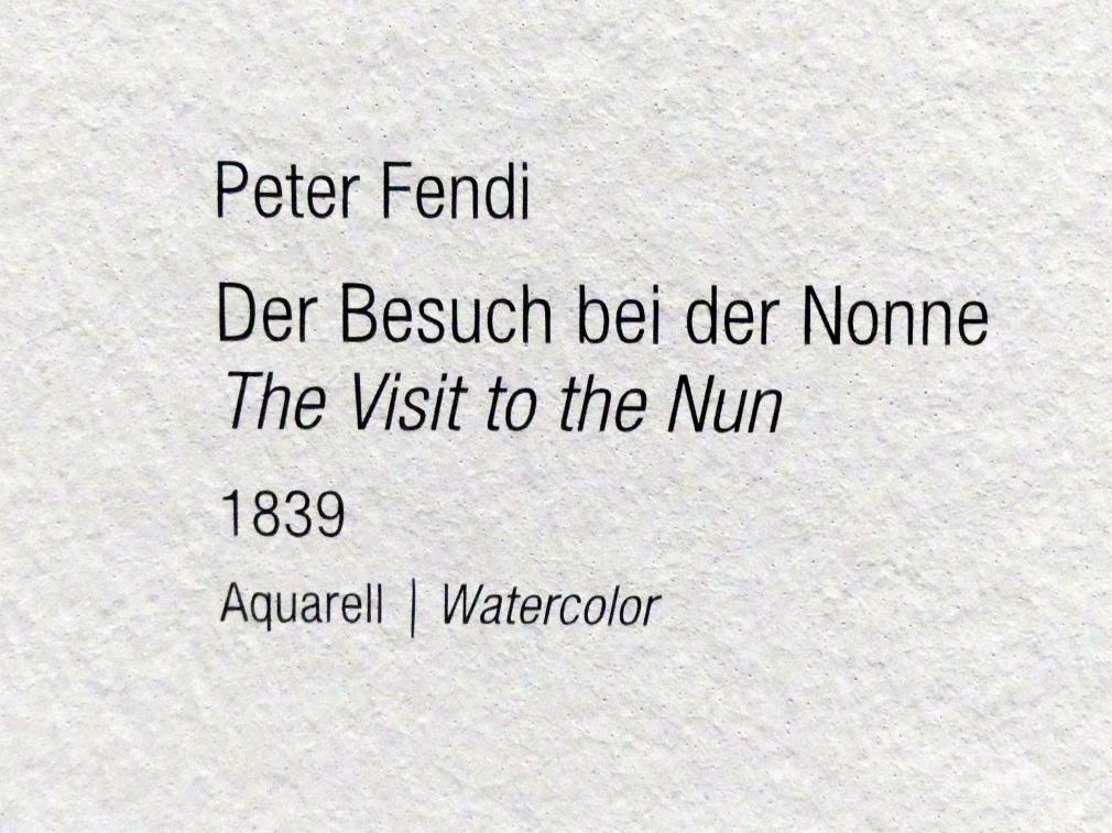 Peter Fendi (1831–1842), Der Besuch bei der Nonne, Wien, Albertina, Ausstellung "Rudolf von Alt und seine Zeit" vom 16.02.-10.06.2019, Die neue Intimität, 1839, Bild 2/2