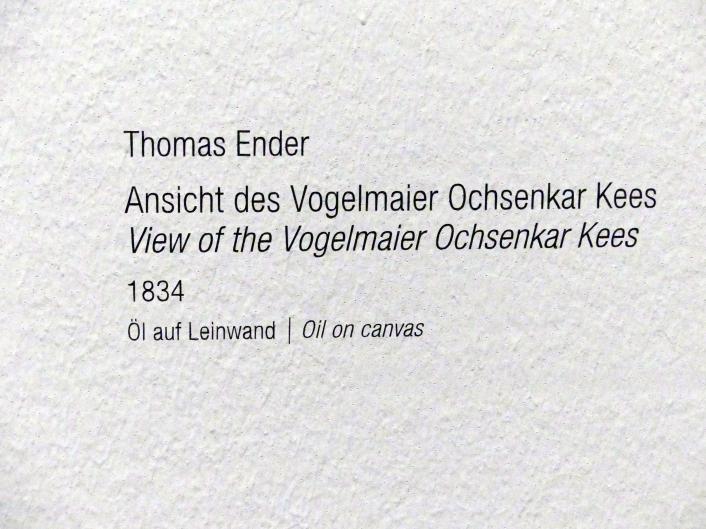 Thomas Ender (1830–1858), Ansicht des Vogelmaier Ochsenkar Kees, Wien, Albertina, Ausstellung "Rudolf von Alt und seine Zeit" vom 16.02.-10.06.2019, Alpine Welten, 1834, Bild 2/2