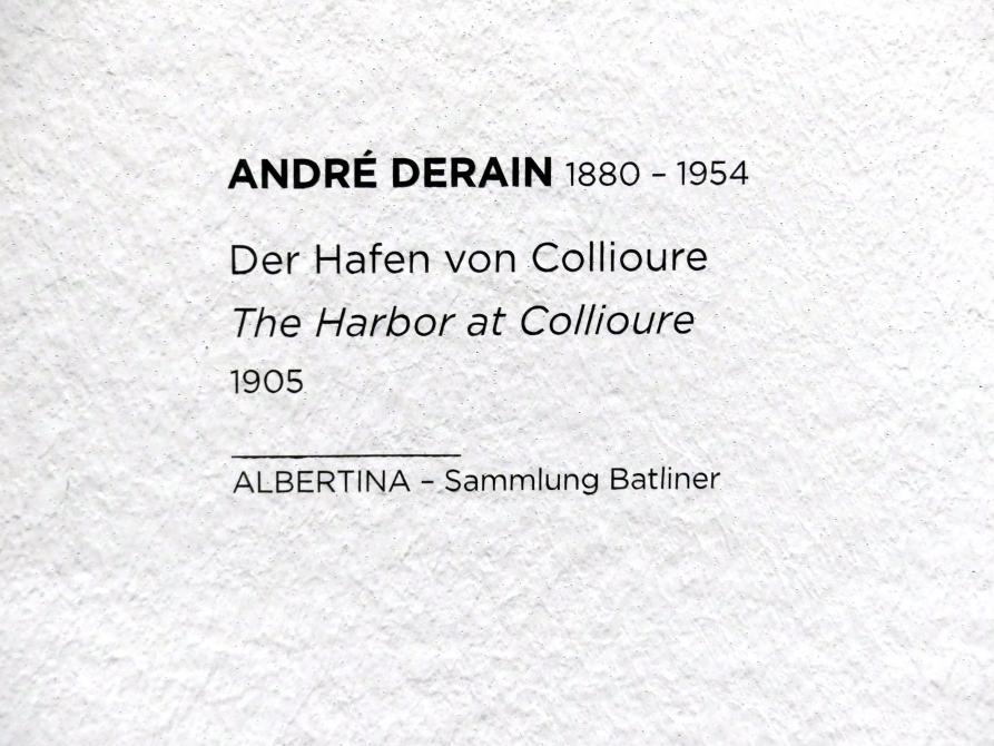 André Derain (1904–1944), Der Hafen von Collioure, Wien, Albertina, Sammlung Batliner, Saal 2, 1905, Bild 2/2