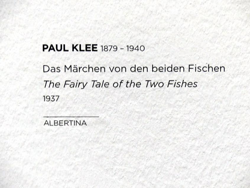 Paul Klee (1904–1940), Das Märchen von den beiden Fischen, Wien, Albertina, Sammlung Batliner, Saal 4, 1937, Bild 2/2
