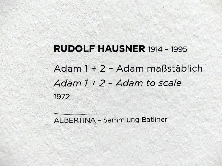 Rudolf Hausner (1948–1977), Adam 1 + 2 - Adam maßstäblich, Wien, Albertina, Sammlung Batliner, Saal 7, 1972, Bild 2/2