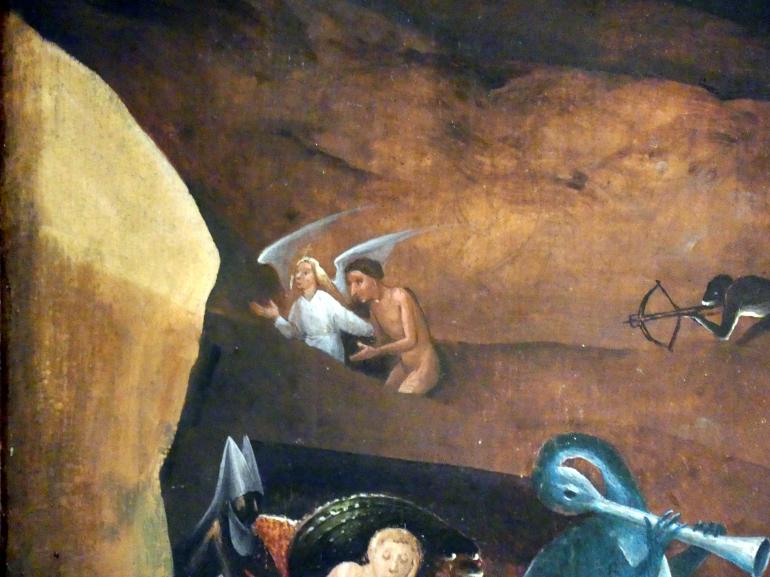 Hieronymus Bosch (1475–1510), Weltgerichts-Triptychon, Wien, Akademie der bildenden Künste, um 1490–1505, Bild 37/41