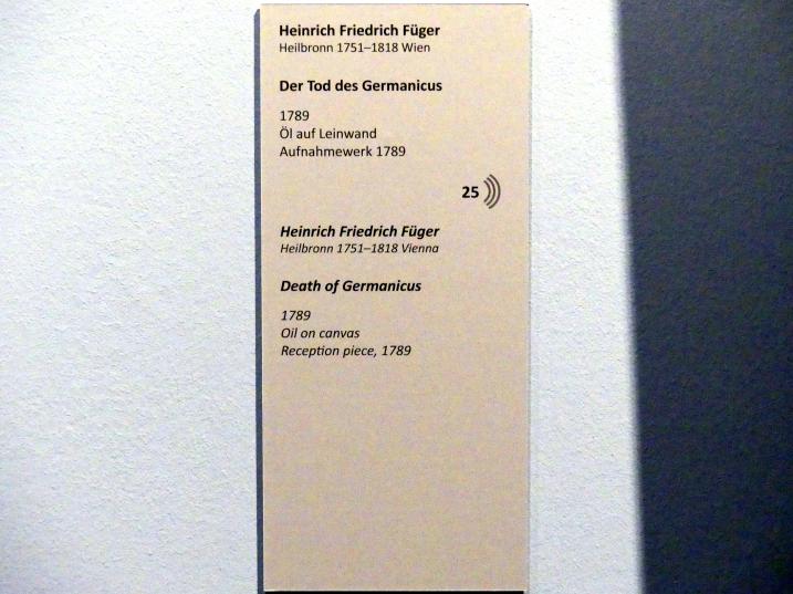 Heinrich Friedrich Füger (1788–1811), Der Tod des Germanicus, Wien, Akademie der bildenden Künste, 1789, Bild 2/2