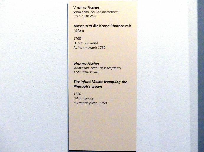 Vinzenz Fischer (1760), Moses tritt die Krone Pharaos mit Füßen, Wien, Akademie der bildenden Künste, 1760, Bild 2/2