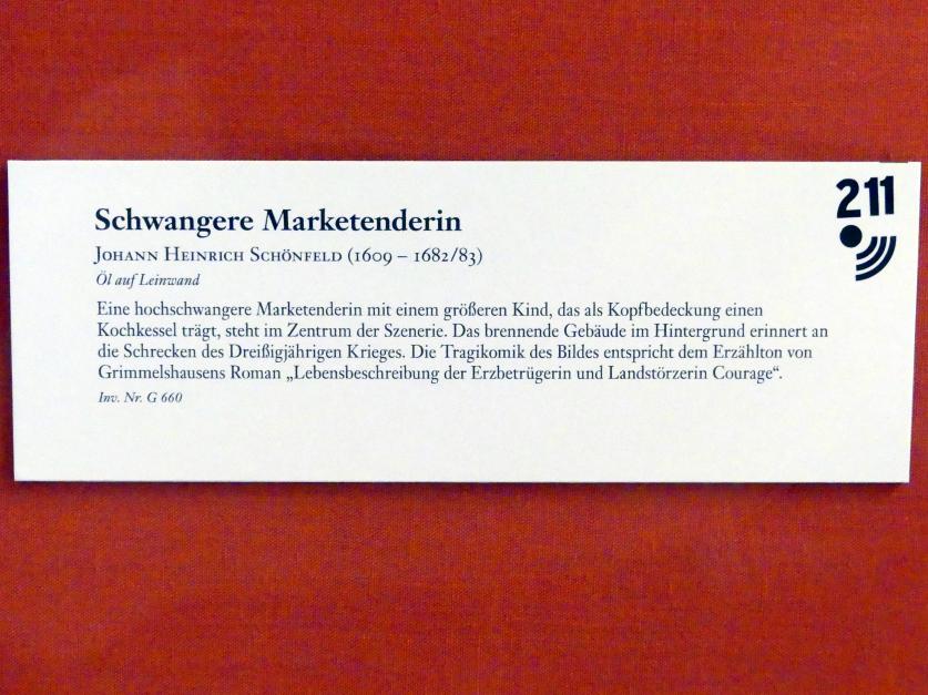 Johann Heinrich Schönfeld (1634–1677), Schwangere Marketenderin, Linz, Oberösterreichisches Landesmuseum, Welt der Männer - Welt der Frauen, Undatiert, Bild 2/2