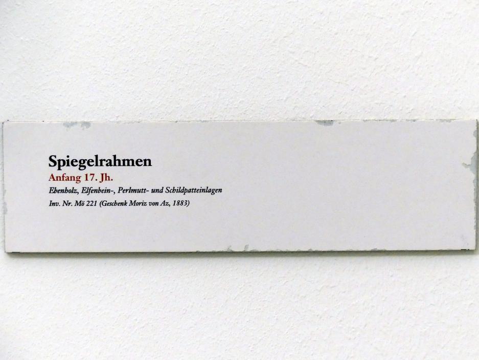 Spiegelrahmen, Linz, Oberösterreichisches Landesmuseum, Renaissance und Manierismus, Beginn 17. Jhd., Bild 2/2