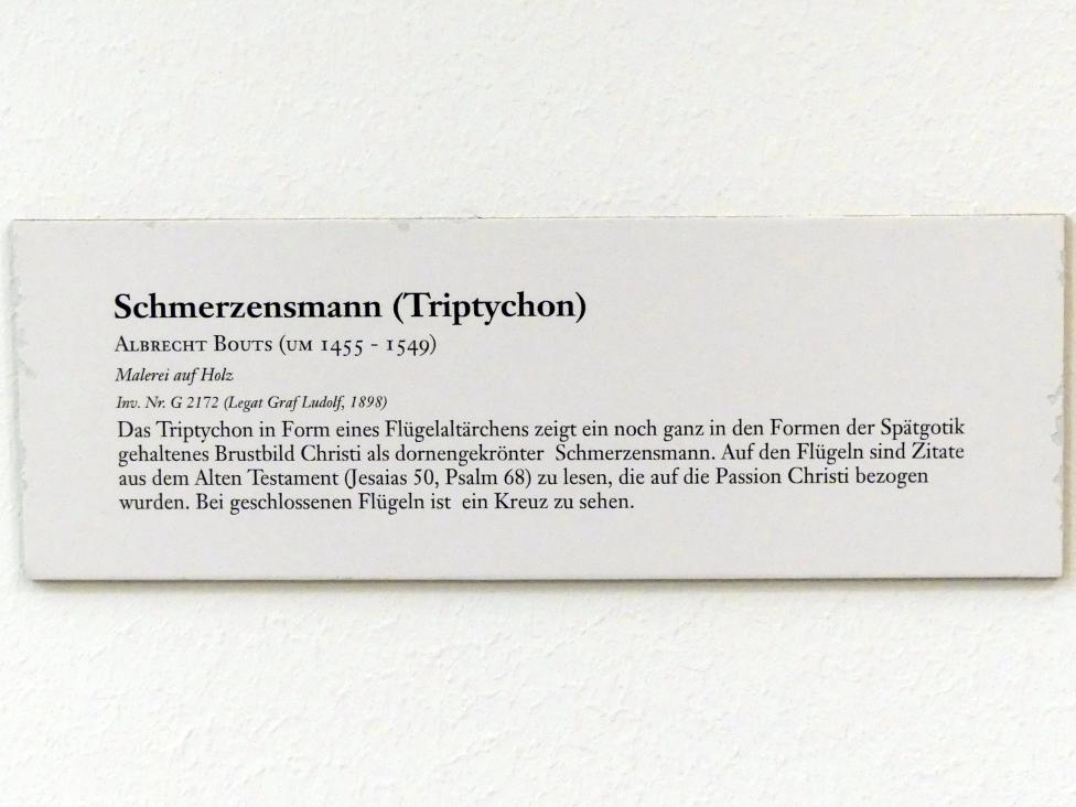 Albert (Aelbrecht) Bouts (1480–1537), Schmerzensmann, Linz, Oberösterreichisches Landesmuseum, Renaissance und Manierismus, Undatiert, Bild 2/2
