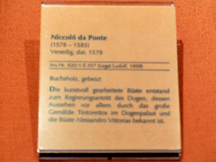 Nicolò da Ponte (1491-1585), Doge von Venedig (1578-1585), Linz, Oberösterreichisches Landesmuseum, Renaissance und Manierismus, 1578, Bild 2/2