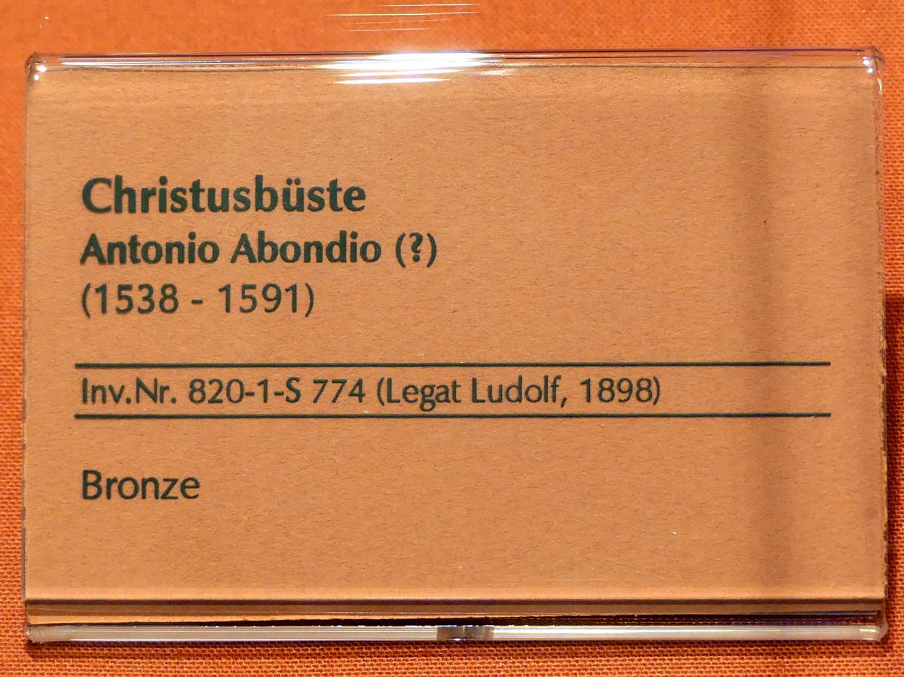 Antonio Abondio (Undatiert), Christusbüste, Linz, Oberösterreichisches Landesmuseum, Renaissance und Manierismus, Undatiert, Bild 3/3