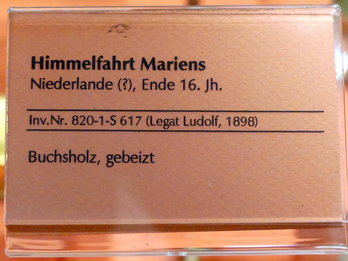 Himmelfahrt Mariens, Wilhering, ehem. Zisterzienserabtei, jetzt Linz, Oberösterreichisches Landesmuseum, Renaissance und Manierismus, Ende 16. Jhd., Bild 2/2