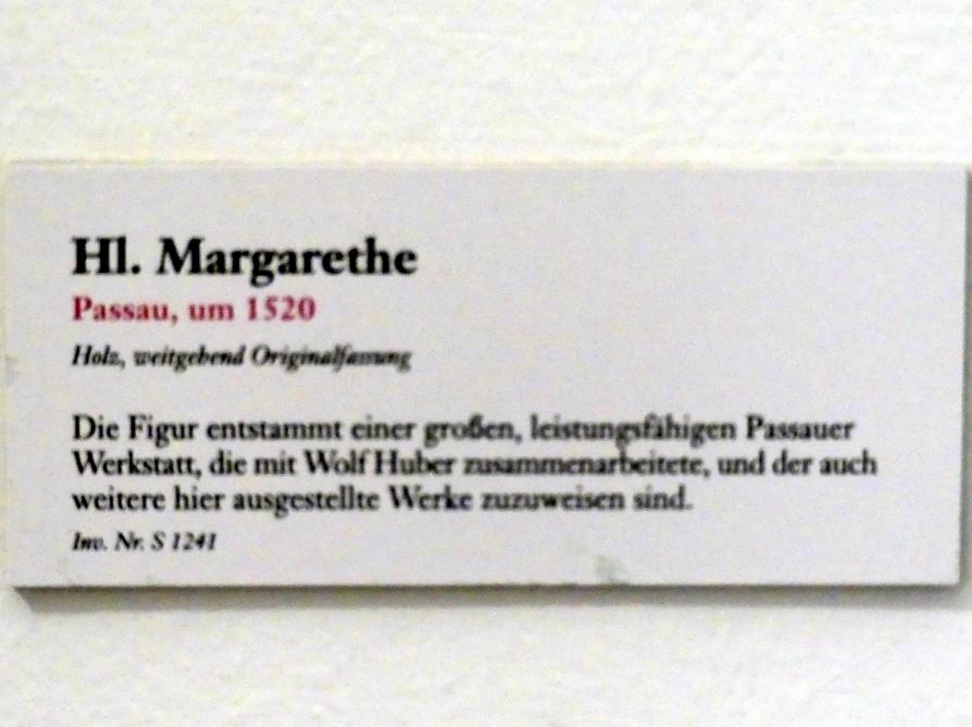 Hl. Margarethe, Linz, Oberösterreichisches Landesmuseum, Die Kunst der Donauschule, um 1520, Bild 3/3
