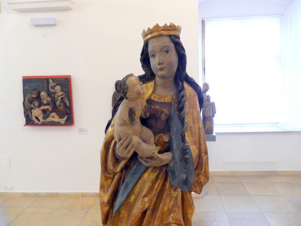 Madonna mit Kind, Linz, Oberösterreichisches Landesmuseum, Die Zeit der Schnitzaltäre, um 1510, Bild 2/4