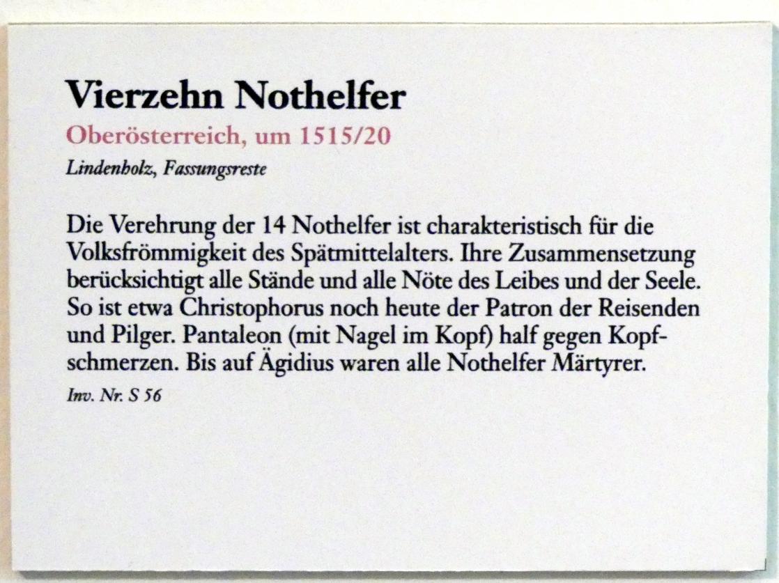 Vierzehn Nothelfer, Linz, Oberösterreichisches Landesmuseum, Kunst und Glaube im Spätmittelalter, um 1515–1520, Bild 2/2