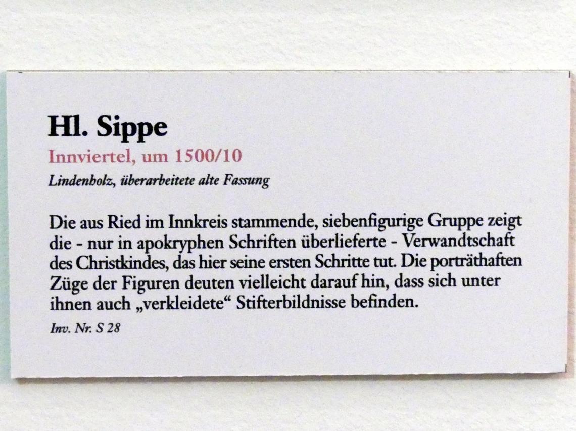 Hl. Sippe, Linz, Oberösterreichisches Landesmuseum, Kunst und Glaube im Spätmittelalter, um 1500–1510, Bild 2/2