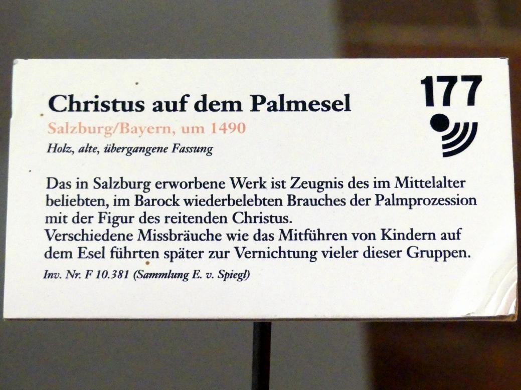 Christus auf dem Palmesel, Linz, Oberösterreichisches Landesmuseum, Kunst und Glaube im Spätmittelalter, um 1490, Bild 2/2