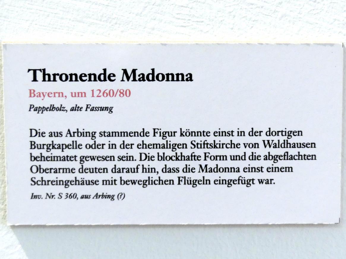 Thronende Madonna, Linz, Oberösterreichisches Landesmuseum, Von der Romanik zur Spätgotik, um 1260–1280, Bild 3/3
